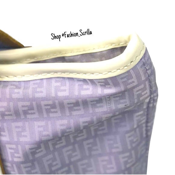 Fendi Vintage Pastel Lavender FF Monogram Zucca Canvas Y2K Mini Logo Mini bag - Picture 2 of 11